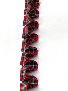 1 Yard 2.5cm Checked Weave Ribbon Ruffled Clothing Decoration Doll Skirt Hem Diy Fabric Material - Multicolor - View 2