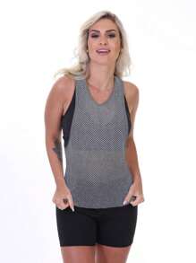 Work Fitness Women Sports Tees & Tanks - Xám - Xem 2