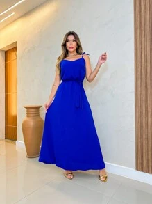 Women Dresses - 寶藍色 - 查看 2