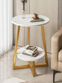 Modern Round Center Table 2 Levels - Multicolorido - Visão 6