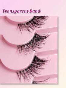 Rikuaild 7 Pairs Natural Looking Soft Faux Mink Eyelashes, Transparent Stem, False Eyelashes - Natural Lashes - View 6