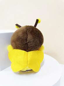 1 件蜜蜂设计宠物毛绒玩具可爱动物互动宠物狗牙齿清洁咀嚼玩具狗和猫玩具，互动宠物咀嚼玩具，女婴玩具，蜜蜂宝宝，青蛙泰迪熊 - 彩色 - 查看 6