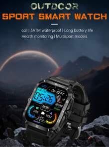 Reloj inteligente KT71 Resistente al agua 3m Deportes al aire libre Reloj de llamadas en tres tiempo al agua - Negro - Ver 2