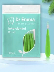 Dr.Emma 艾玛博士 10 件/20 件/30 件牙刷，Sss-Ss-S-M 不同尺寸可满足不同需求清洁牙齿之间便携式牙间刷、牙线签、牙齿清洁工具 - 綠色 - 查看 5