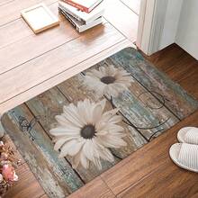 1pc Double Flower Design Thickened Door Mat, 2cm Thick, Strong Water Absorption And Non-Slip - Multicolor - View 4