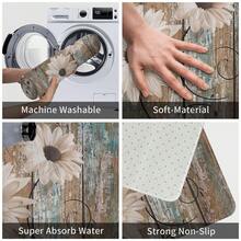 1pc Double Flower Design Thickened Door Mat, 2cm Thick, Strong Water Absorption And Non-Slip - Multicolor - View 3