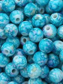 100 piezas Fabricación de joyas DIY cuenta - Celeste - Ver 9