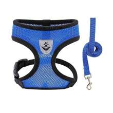 1 Dây Xích Thú Cưng Vòng Cổ Đồ Dùng Cho Thú Cưng Áo Vest Dây Xích Chó Áo Vest Dây Đeo Sau Ngực, Dây Nịt Và Dây Xích Ngực Cho Mèo, Bộ Dây Xích Mèo Lưới Mềm Có Thể Điều Chỉnh Chống Thoát Và Bộ Dây Nịt Ngực Cho Mèo Nhỏ Và Chó Con - Màu xanh lam - Xem 4