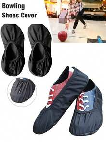 1對家用辦公室防水防塵鞋套，可重複使用和清洗 - 黑色 - 查看 3