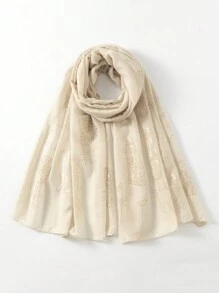 1 Miếng Dễ thương Mèo In Động vật Của phụ nữ Thanh lịch Mềm mại Khăn quàng cổ , Kem chống nắng , Ngày lễ Khăn choàng - A - Xem 11