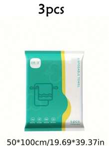 3 Packs Portable Disposable Bath Towels, Bigger And Thicker, Individually Packaged, Soft, Skin-Friendly, Comfortable, Strong Water Absorption, Suitable For Business Travel, Home, Gym, Office, Vacation And Camping, Towels, Bath Towels, Body Cleaning Towels Accessories