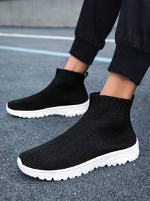 Đúng mốt Thể thao Giản dị : Nhẹ , Cao-top , Và - màu đen - Xem 1