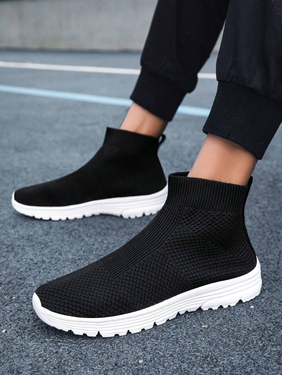 Đúng mốt Thể thao Giản dị : Nhẹ , Cao-top , Và - màu đen - Xem 1