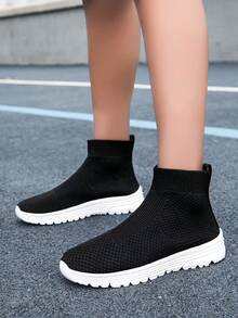 Đúng mốt Thể thao Giản dị : Nhẹ , Cao-top , Và - màu đen - Xem 3