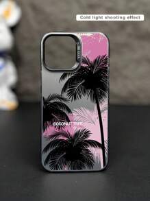 1pc Fashionable Palm Tree Anti-Fall Phone Case, Compatible With Apple And Samsung Devices