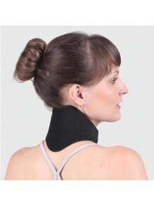 Neck Support Neck Protection Collar Travel Portable Neck Protector Pad Neck Warmers For Men & Women, S/Small Gift - Black - View 1