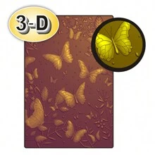 Flowers Background 3D Embossing Folders For DIY Scrapbook Cards Making - White - View 3