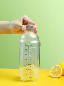 1pc Snowflake Cocktail Shaker With Scale, Lemon Juicer, Handmade Shaker, Tool Set For Snowy Milk Tea Shop - Clear - View 6