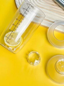 1pc Snowflake Cocktail Shaker With Scale, Lemon Juicer, Handmade Shaker, Tool Set For Snowy Milk Tea Shop - Clear - View 7