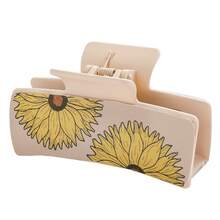 1个女士西部牛仔风格亚克力发夹，适合日常通勤，可个性化定制 - 米色 - 查看 5