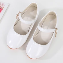 Girls Princess Shoes Sequins Sweet Bows High Heels Wedding Party Dress Shoes Dance Bright Diamond Cosplay Christmas Festival Shoes Pink Blue Purple Gold Silver - 米色 - 查看 5