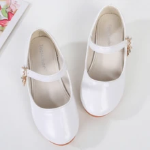 Girls Princess Shoes Sequins Sweet Bows High Heels Wedding Party Dress Shoes Dance Bright Diamond Cosplay Christmas Festival Shoes Pink Blue Purple Gold Silver - 米色 - 查看 6