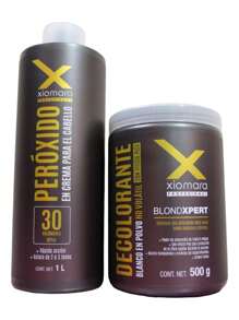 Kit Decolorante Blanco + Revelador Sobr Base Oscura Xiomara - Albaricoque - Ver 1