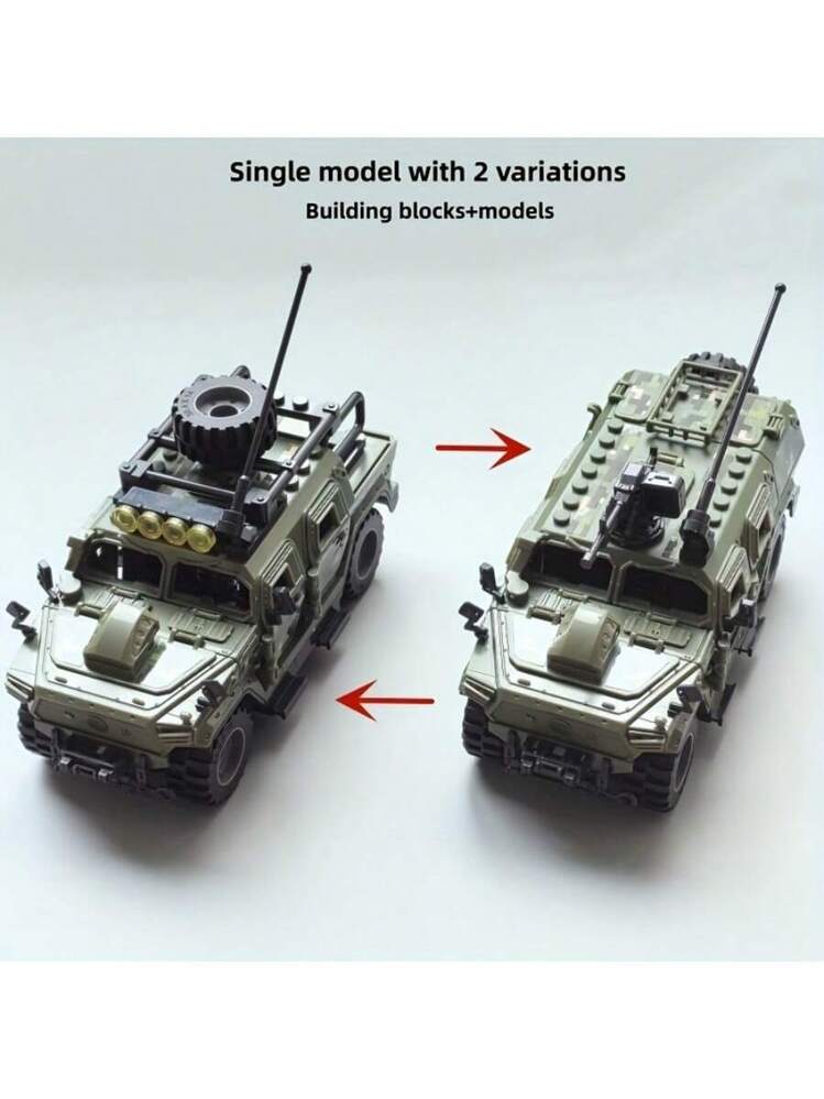 Juegos de bloques de construcción de vehículos militares compatibles con Lego, juego de vehículos militares todoterreno, kit de modelo militar, juguetes STEM para niños, niños y adolescentes de 8 a 14