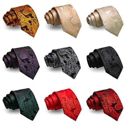 1pc Men's Classical Fashionable Acorn-Shaped Floral Necktie For Wedding, Party, And Casual Events