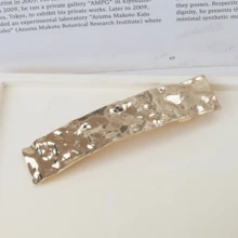 金屬質地凹凸表面髮飾,簡單而實用的女士髮夾 - 金色 - 查看 4