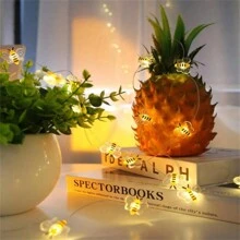 1.25m 10led Copper Wire Light String With Bee Shaped Decoration, Animal Themed Cute Mini String Lights - Clear - View 4