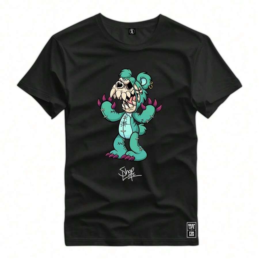 Men T-Shirts - 黑色 - 查看 1