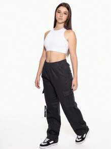 Women Pants - 深灰色 - 查看 3