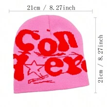 1 Miếng Của phụ nữ Y2K Phong cách Dệt hoa Mũ len Với Thiết kế chữ cái , Thích hợp Đối với Mặc hàng ngày - Nhiều màu - Xem 7