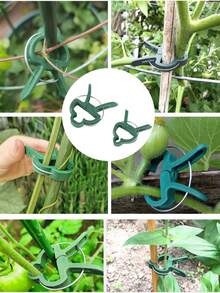 Gardening Phalaenopsis And Garden Tool Set, Including Tomato Plant Clips, Plastic Clips, Used To Fix Plants And Promote Better Growth - Multicolor - View 2