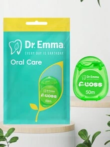 Dr.Emma 2入組薄荷口味牙線卷，深層清潔牙線，可攜式一次性牙線棒，適用於旅行和日常生活 - 綠色 - 查看 6