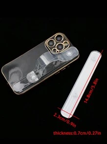 1 件透明粘性腕带支架，适用于手机，腕带支架背面夹式手机腕带背面粘性腕托，兼容 、Android 手机，生日、家庭、朋友戒指支架、手机握把、手机配件的礼物 - 無色 - 查看 5