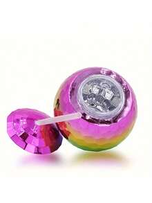 1PC 餐廳咖啡館酒吧球形杯，適用於時尚聚會，迪斯可球杯，與我們的Disco Ball杯一起點亮您的聖誕派對，閃閃發光的球形杯，為夜店氛圍增色，用我們的塑料Disco杯點燃派對，適用於酒吧、酒館、夜總會、餐廳、家庭用。 - 彩色 - 查看 3