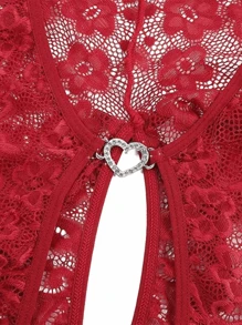 Women Sexy Bodysuits - Rojo - Ver 3