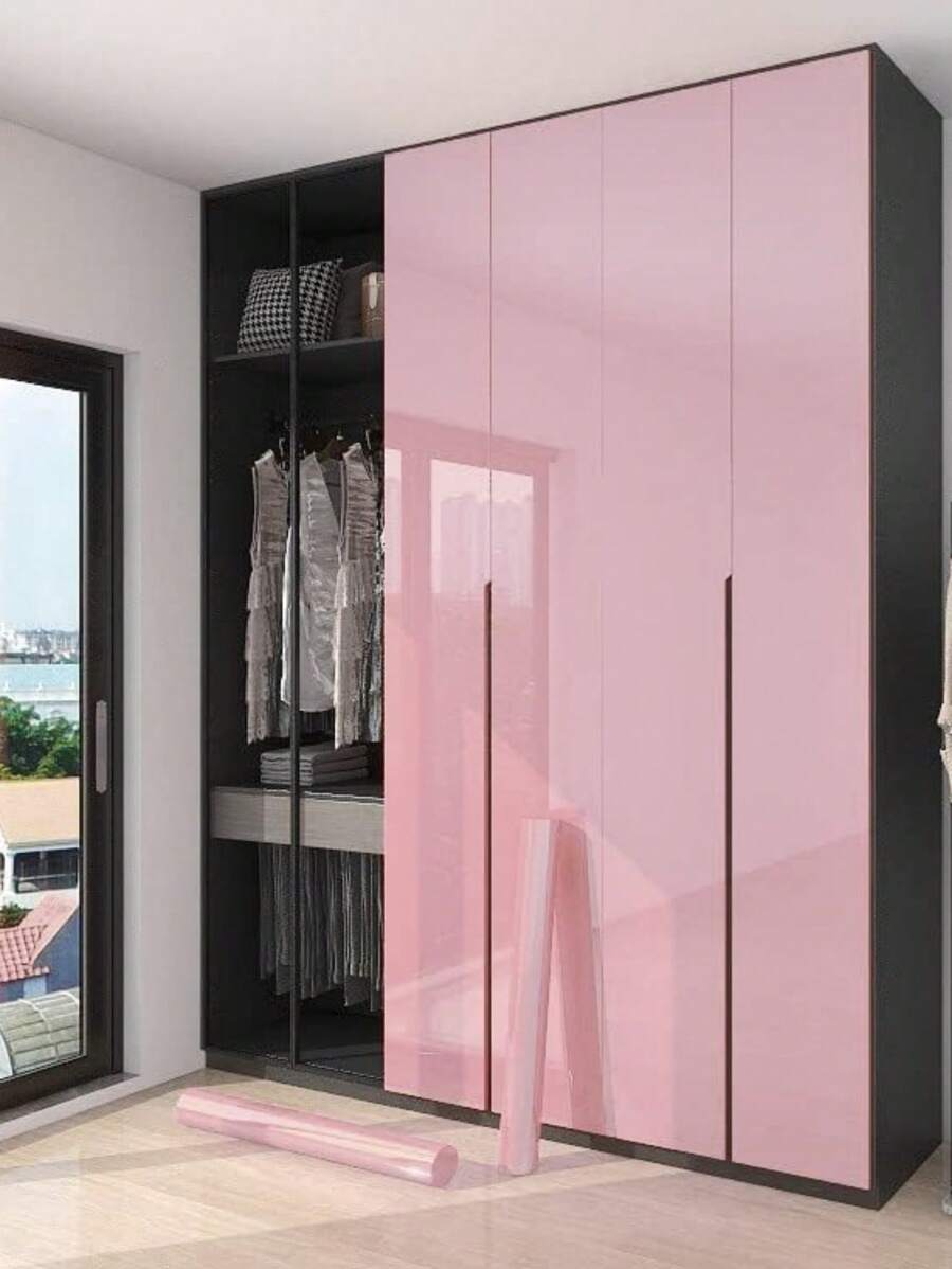 1 cuộn Giấy dán tường bóng màu trơn, Giấy dán tường PVC tự dính màu trắng ngọc trai giả, Miếng dán tường tự dính, Dùng cho tủ bếp, bàn, ghế, đồ trang trí cải tạo phòng, Miếng dán cải tạo, tấm ốp tường bong tróc, Giấy dán tường, Giấy dán tường, Đồ trang trí mùa xuân Làm mới ngôi nhà của bạn, Miếng dán trang trí Rama Quà tặng sinh nhật, tốt nghiệp - Màu Hồng baby - Xem 1