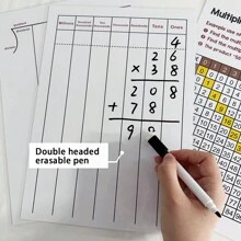 Dry Erase Multiplication Table Chart For Kids Toddelrs Oral Multiplication Division Formula Arithmetic Math Learning Posters Educational Toys Math Manipulatives Chart For Kids Students Classroom And Home Learning Teaching Aid - Multicolor - View 8