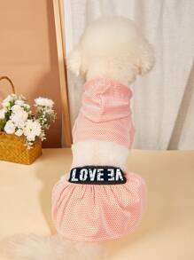 1 Set Pet Sports Casual Hooded Dress Suitable For Dogs/Cats And Small Pets To Wear In Summer - Pink - View 5