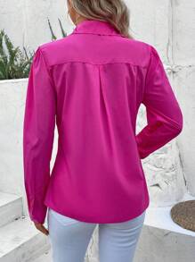Women Blouses - Hot Pink - View 5