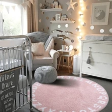 1pc Cartoon Round Carpet, Game Mat, Bedroom Rug, Crawling Mat, Washable Non-Slip Carpet For Home Decoration, Room Carpet - Multicolor - View 5