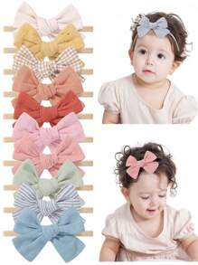 bilicaca 10pcs/Set Dopamine Color Bowknot Baby Hair Accessories - Multicolor - View 2