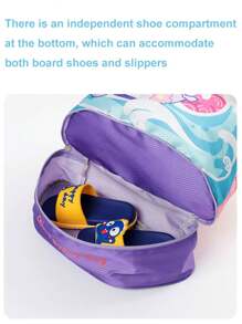 Cartoon Swim Bag - Quality Design, Versatile Fitness Backpack, Travel-Friendly Toiletry Organizer, Spacious Dual-Shoulder Storage Bag-Ideal For Swimming Storage - Multicolor - View 4