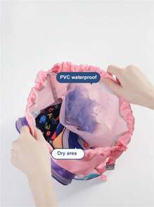 Cartoon Swim Bag - Quality Design, Versatile Fitness Backpack, Travel-Friendly Toiletry Organizer, Spacious Dual-Shoulder Storage Bag-Ideal For Swimming Storage - Multicolor - View 6