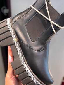 Women Fashion Boots - 黑色 - 查看 6