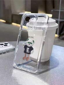 Vỏ bọc không gian gấu xác ướp trong suốt Vỏ điện thoại chống rơi được sơn hoạt hình Vỏ điện thoại chống rơi được sơn tương thích với iPhone Samsung Redmi Series - Nhiều màu - Xem 4