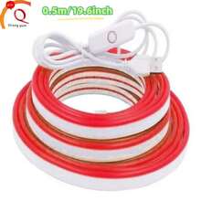 1pc Neon Rope Light 5V USB 9.8ft/3m LED Strip With Red Waterproof Flexible LED Neon Light Strip, Wedding Red LED Light Strip, Wedding Scene Decoration Neon Rope Light, Neon Light Strip With 5V LED Strip, Bedroom Red Light, Party Shaped Neon Strip, Suitable For TV Back-Lighting, Bedroom, Cabinet, Kitchen, DIY Lighting, Outdoor Garden Lighting For Pathway, Yard, Patio - Red - View 16